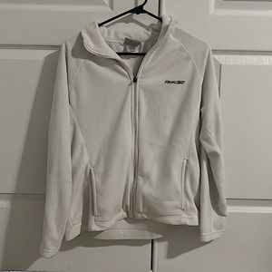White Reebok Fleece Zip-Up Women’s M